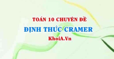 Giải hệ phương trình bằng quy tắc Cramer, Phương pháp định thức Cramer lớp 10